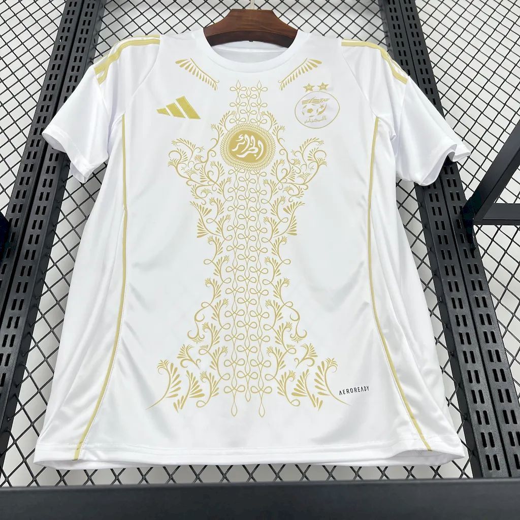 Algeria White Gold Special Edition Football Shirt image 3