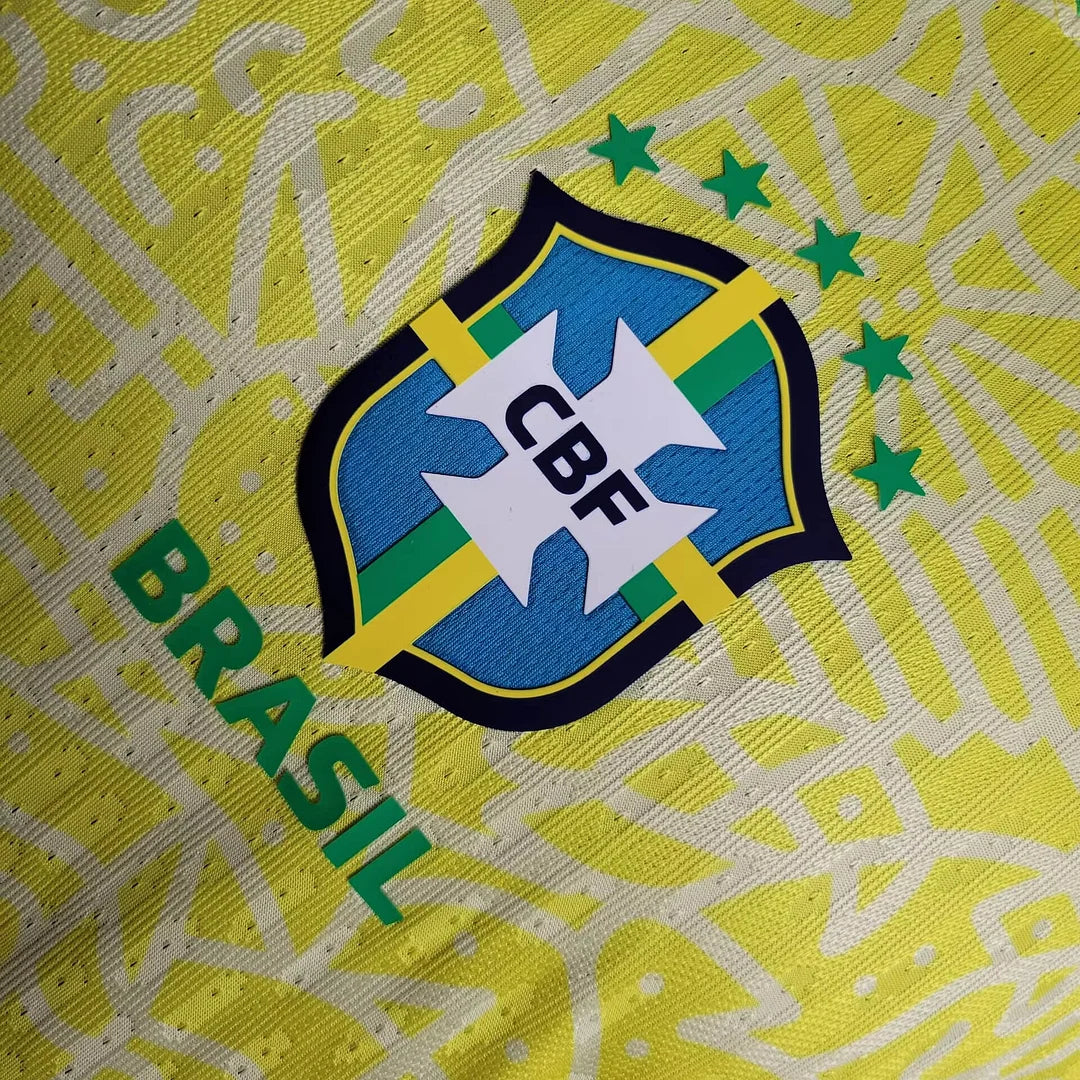 2024 Brazil Home Player Version Football Shirt image 5