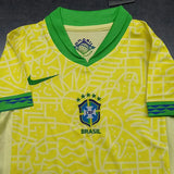 Maillot de football domicile Brésil 2024-25 pour enfant