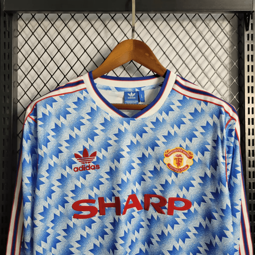 1990/1992 Manchester United Retro Long Sleeve Away Football Shirt