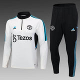 2023/2024 Manchester United Half-Pull Tracksuit White