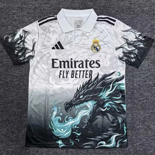 25-26 RMA Black White Polo Short Sleeve (Dragon Embers)