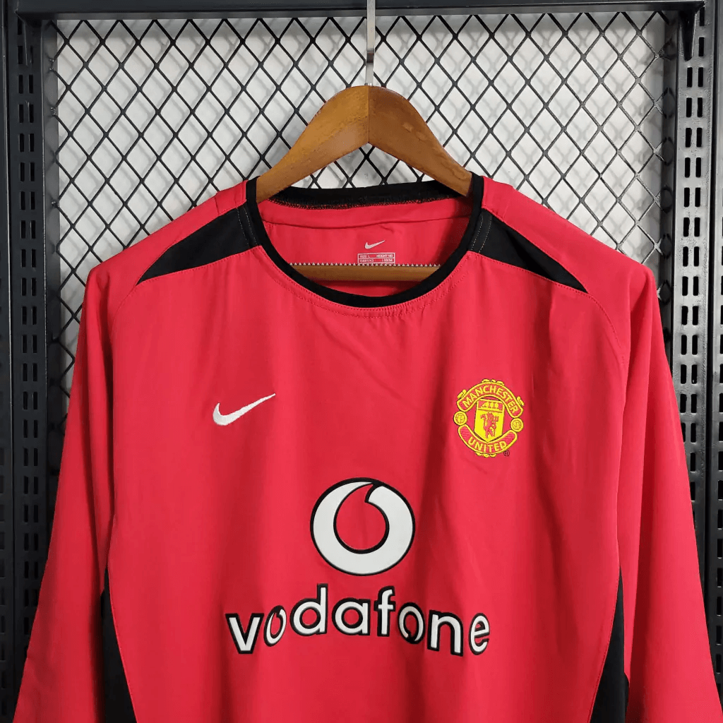 2002/2004 Manchester United Retro Long Sleeve Home Football Shirt