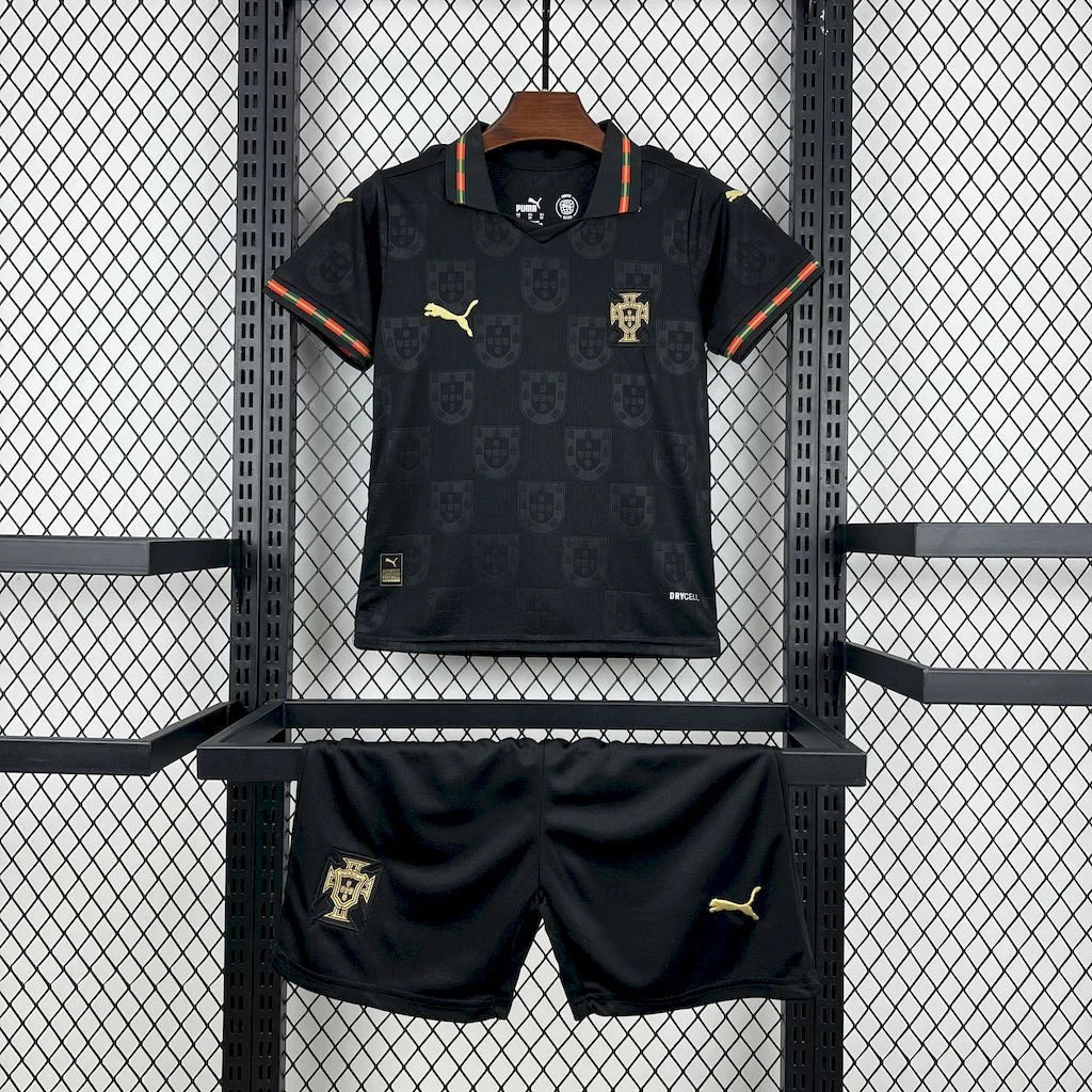 2026 Portugal Black Gold Special Edition Football Shirt - Kids image 1