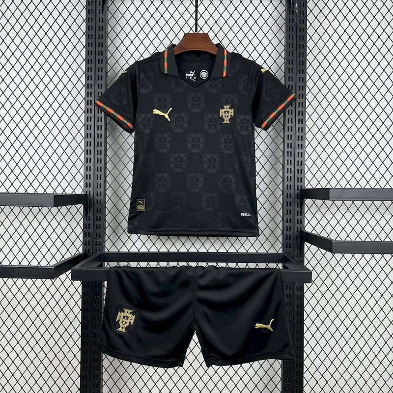 2026 Portugal Black Gold Special Edition Football Shirt - Kids image 1
