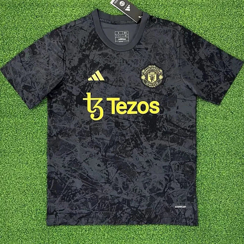 Maillots d'entraînement Man Utd Noir Gris 23-24