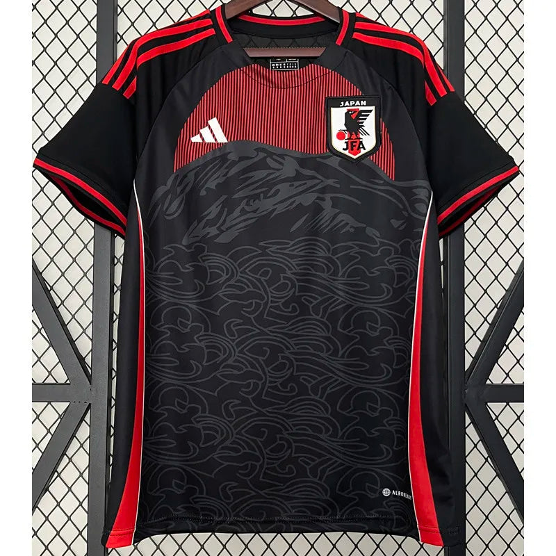 Maillot de football édition spéciale noir et rouge pour fans du Japon 23-24
