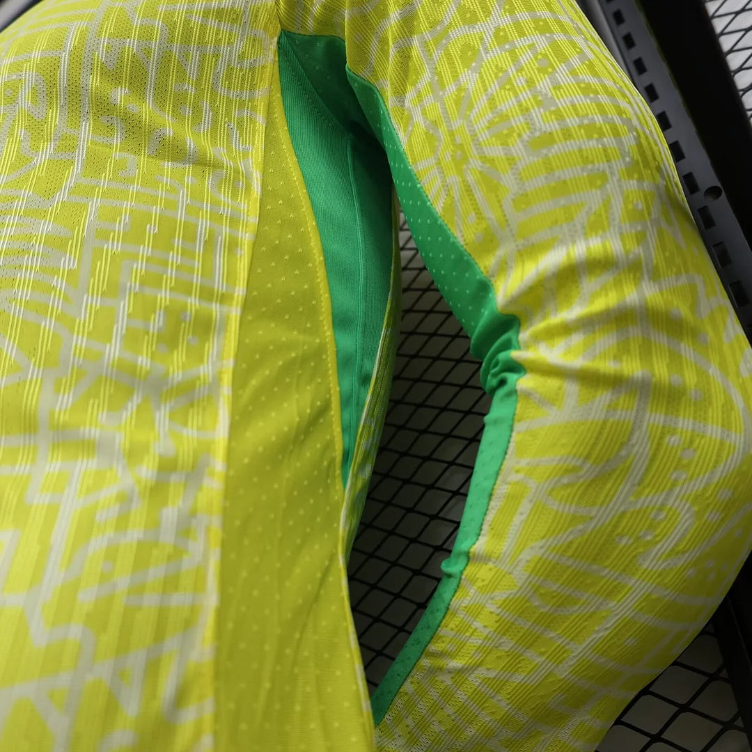 2024 Brazil Home Long Sleeve Player Version Football Shirt image 6