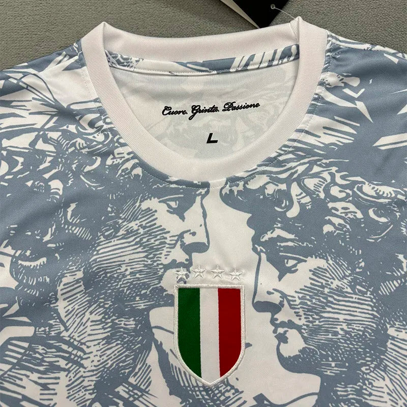 24-25 Italy Grey White Special Edition Fans Soccer Jersey (Stussy)