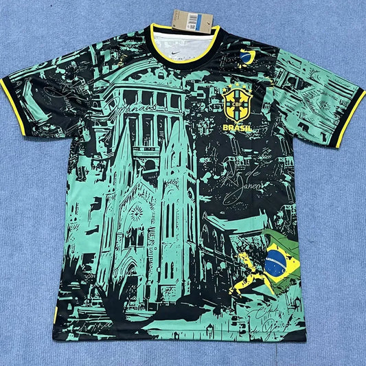 24-25 Brazil Green Black Special Edition Fans Soccer Jersey