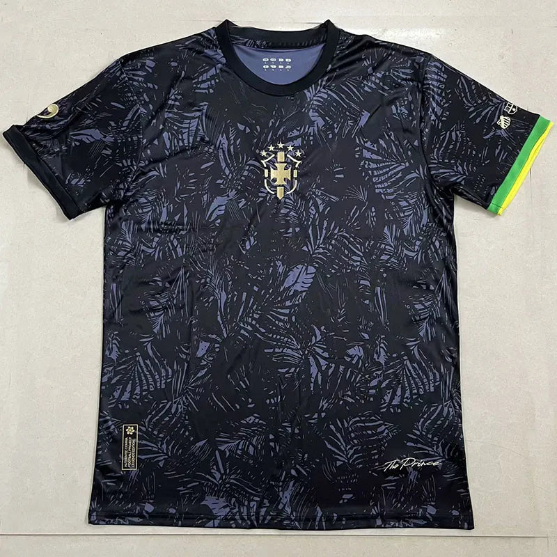 Maillot de football noir édition spéciale 2023 du Brésil pour les fans