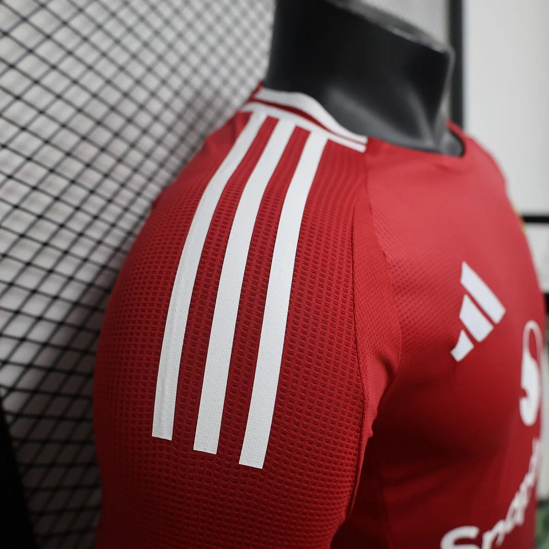 2024/2025 Manchester United Home Long Sleeve Player Version Football Shirt