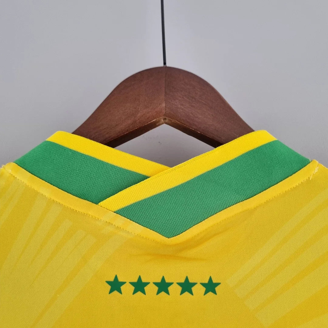 2022 Brazil Classic Yellow Football Shirt image 3