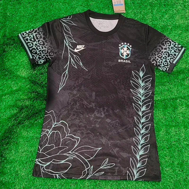 Maillot de football édition spéciale noire du Brésil 2024-25