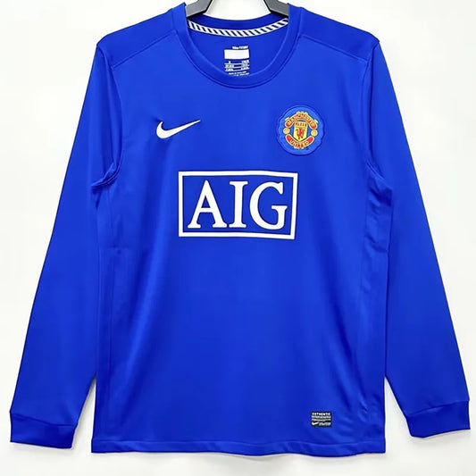 2008 Man Utd Away Retro Soccer Jersey Long sleeve