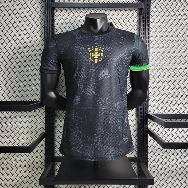 2023 Brazil Black Special Edition Player Version Football Shirt image 1