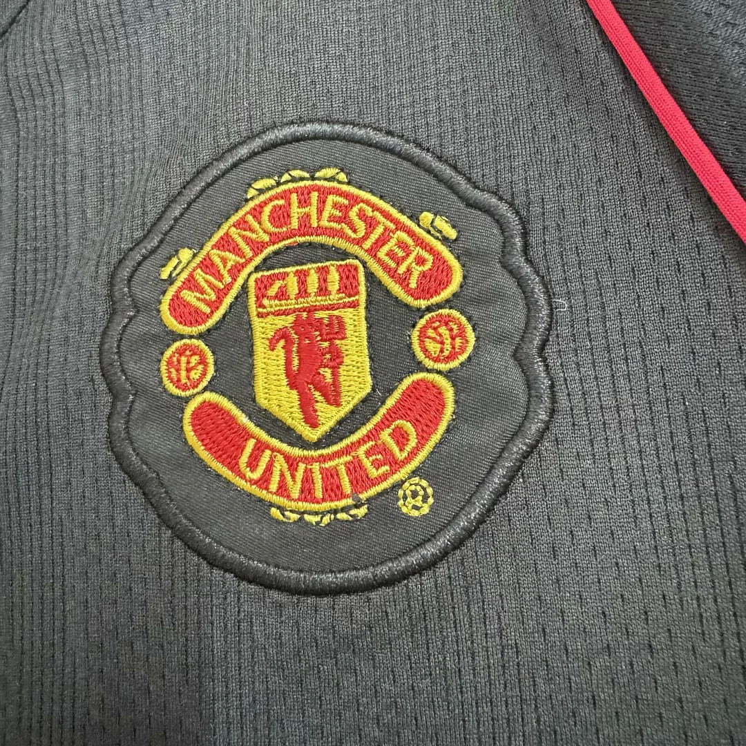 2007/2008 Manchester United Retro Long Sleeve Away Football Shirt - Kids
