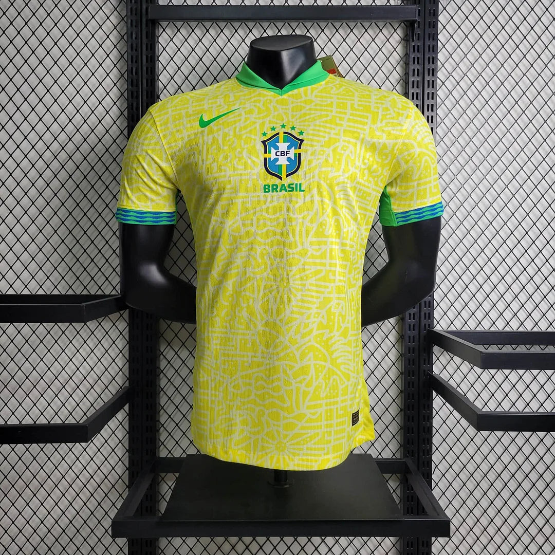 2024 Brazil Home Player Version Football Shirt image 1
