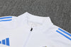 2025/2026 Real Madrid Half-Pull White and Blue Tracksuit