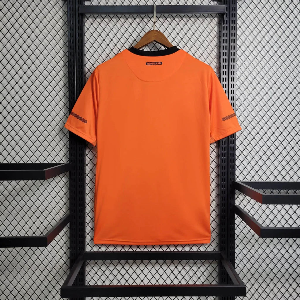 2010 Netherlands Home Retro Football Shirt image 2