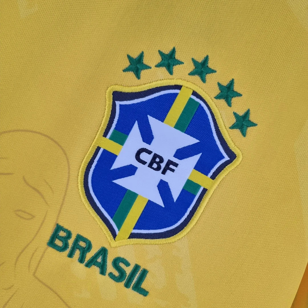 2022 Brazil Classic Yellow Football Shirt image 8