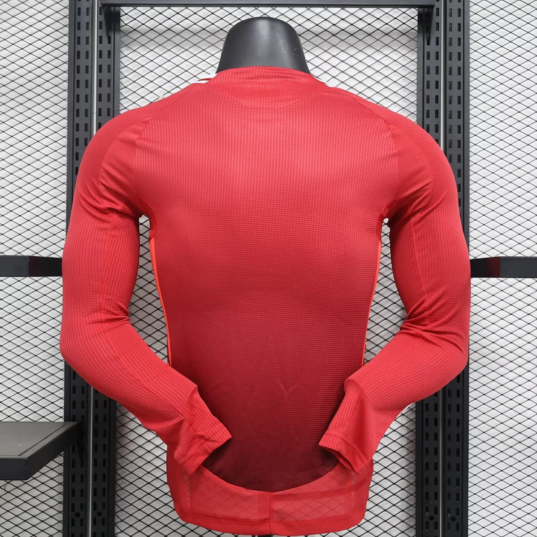 2024/2025 Manchester United Home Long Sleeve Player Version Football Shirt