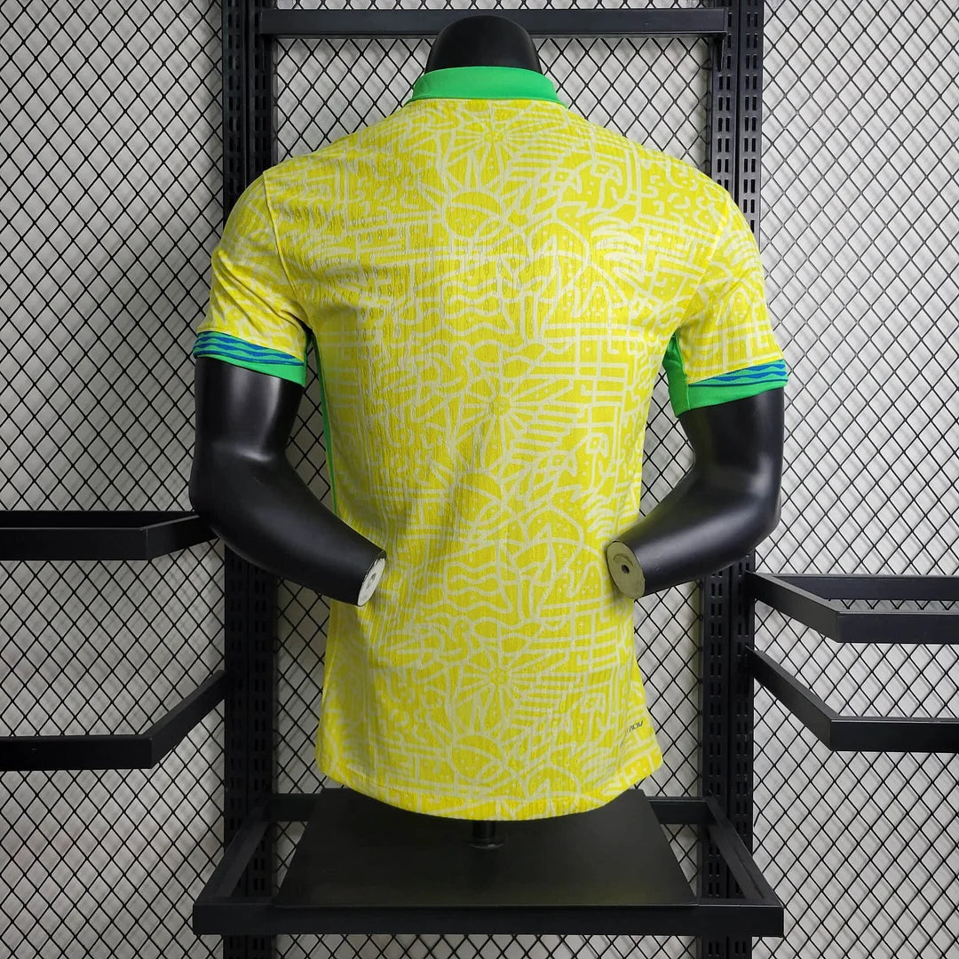 2024 Brazil Home Player Version Football Shirt image 2