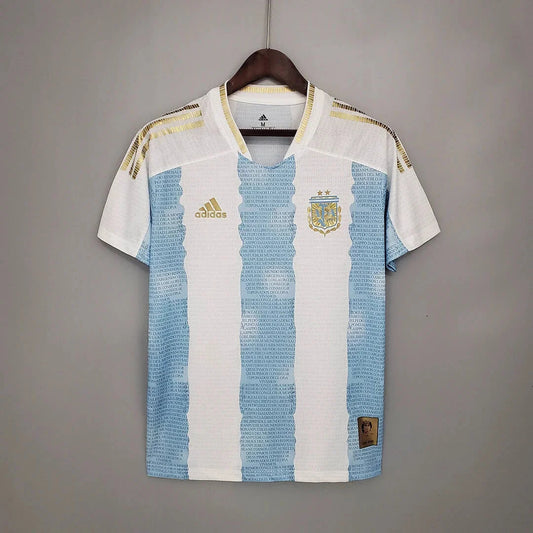 2021 Argentina Maradona Special Emblem Concept Football Shirt image 1
