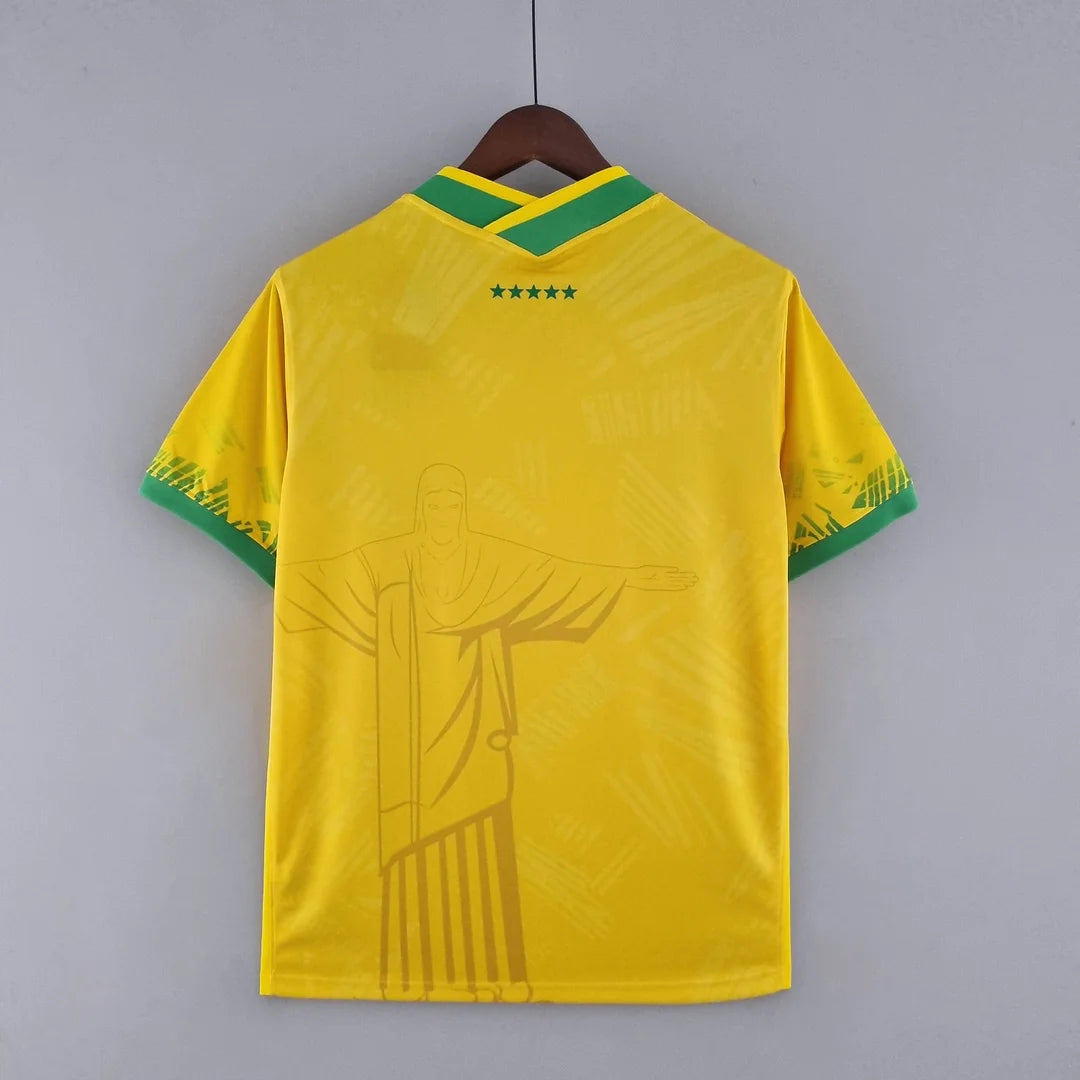 2022 Brazil Classic Yellow Football Shirt image 2