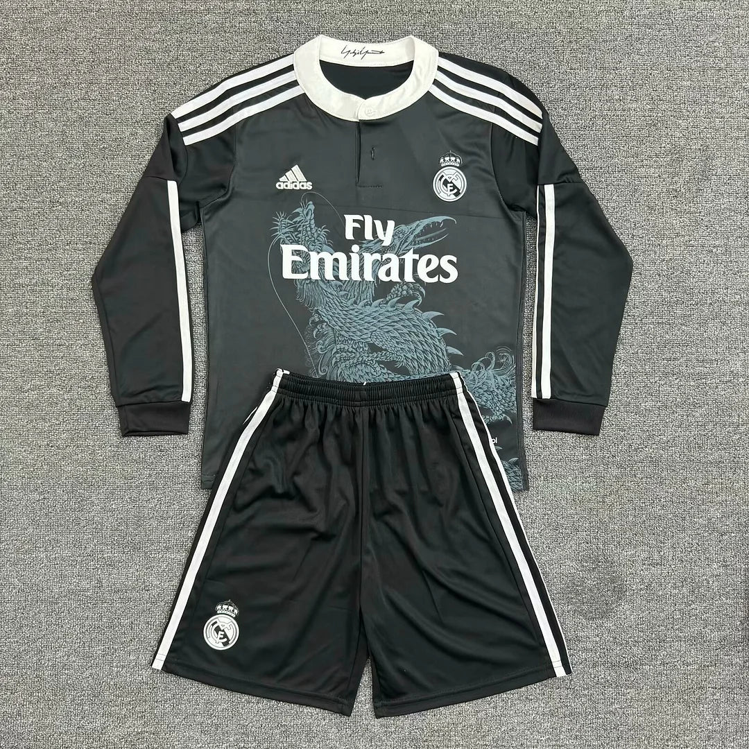 2014/2015 Kids Real Madrid Third Long Sleeve Retro Football Shirt image 1