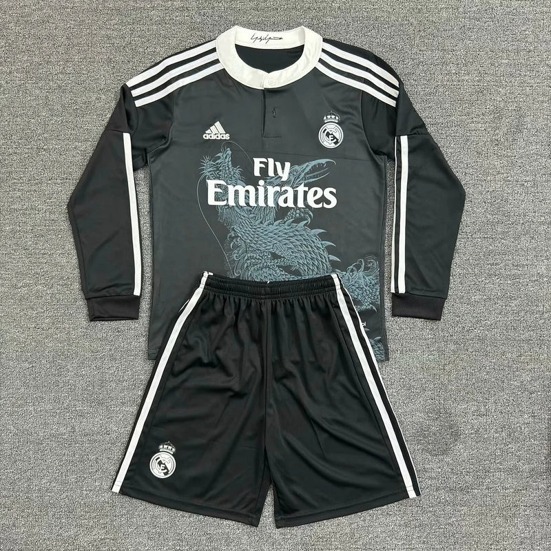 2014/2015 Kids Real Madrid Third Long Sleeve Retro Football Shirt image 1