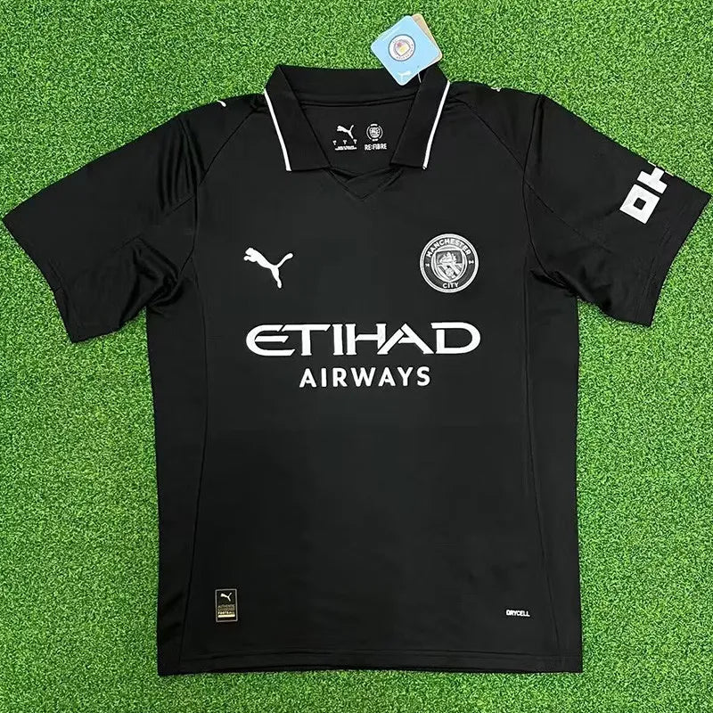 25-26 Man City Away Black Fans Soccer Jersey