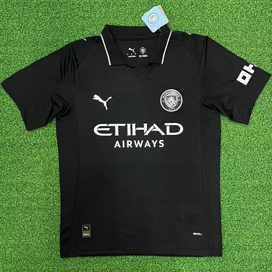 25-26 Man City Away Black Fans Soccer Jersey