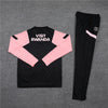 2021/2022 PSG Paris Saint-Germain Half-Pull Tracksuit Black Pink Sleeves