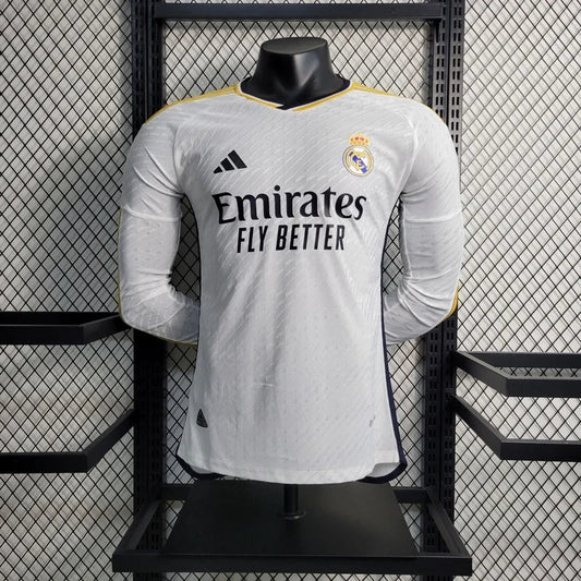 2023/2024 Real Madrid Home Long Sleeve Football Shirt image 1