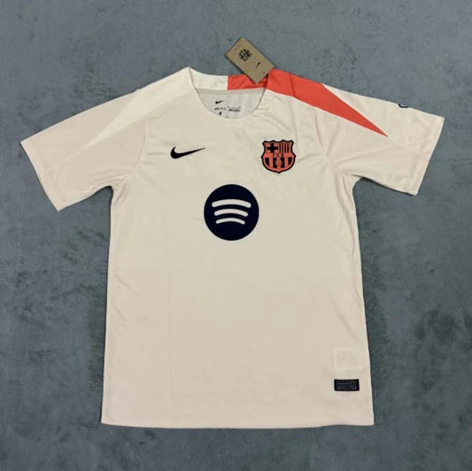2025/2026 Barcelona Cream Yellow Training Football Shirt image 1