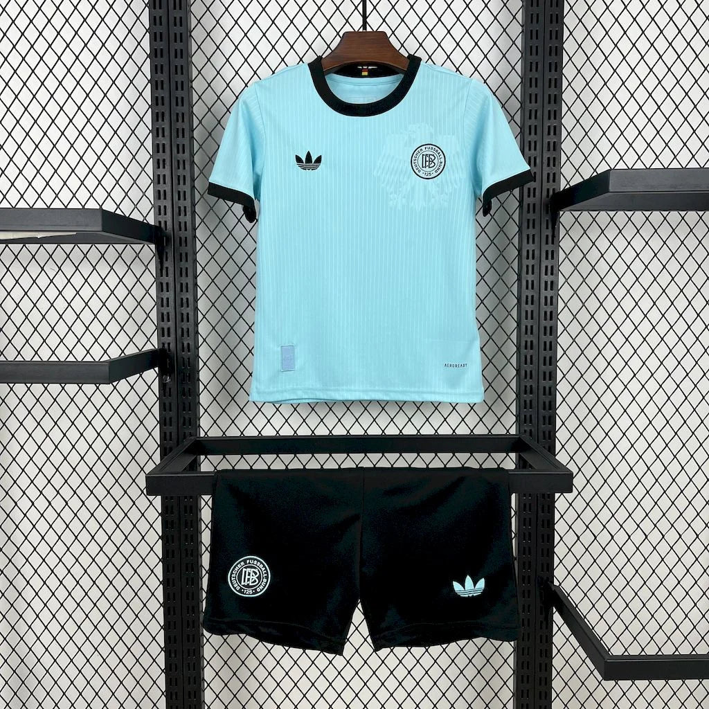 2025/2026 Kids Germany Blue 125th Anniversary Football Kit image 1
