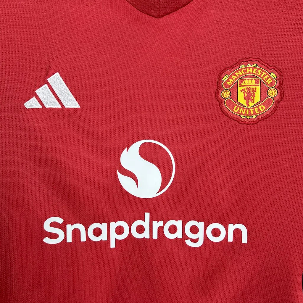 2025/2026 Manchester United Home Football Shirt Kids