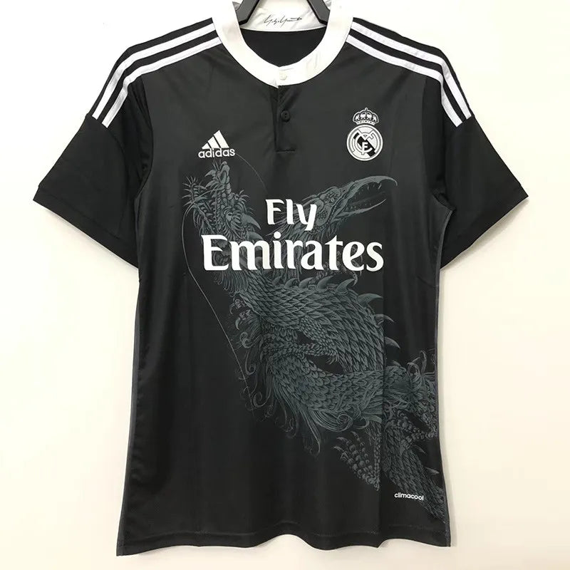 Maillot de football rétro RMA Away 2014-2015 Twin Dragons noir