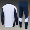 2024/2025 Real Madrid Half-Pull Tracksuit White-Black Football Shirt