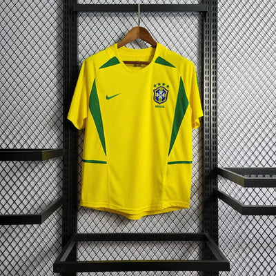2002 Brazil Home Retro Soccer Jersey