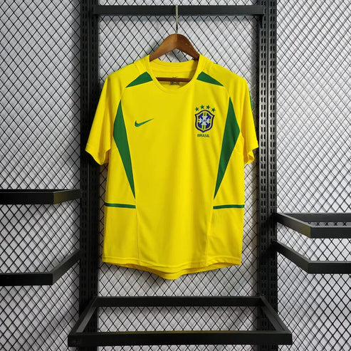 2002 Brazil Home Retro Soccer Jersey