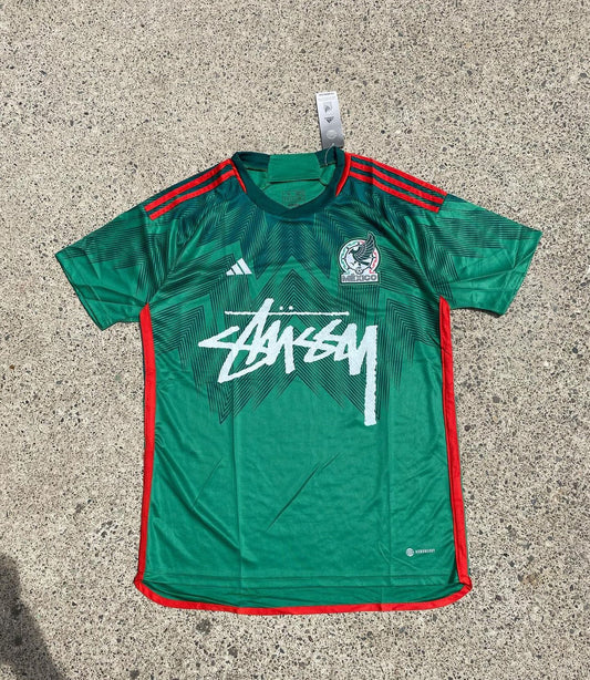 Stussy x Mexico Green Limited Edition Football Shirt image 1