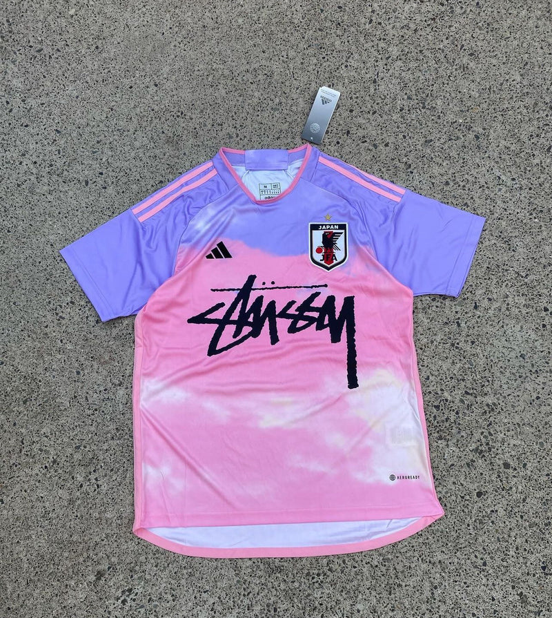 Stussy x Japan Pink Purple Limited Edition Football Shirt image 1