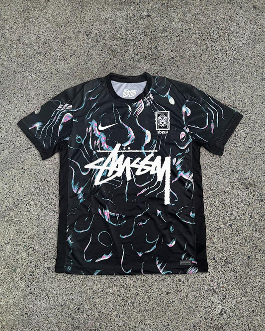Stussy x Korea Black Limited Edition Football Shirt image 1