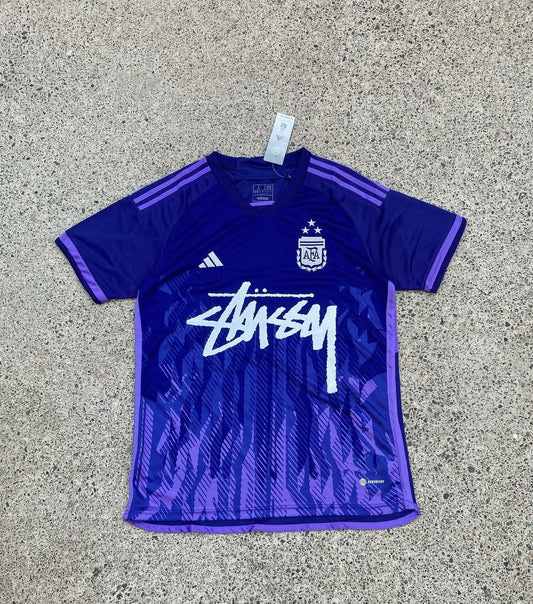 Stussy x Argentina Purple Limited Edition Football Shirt image 1