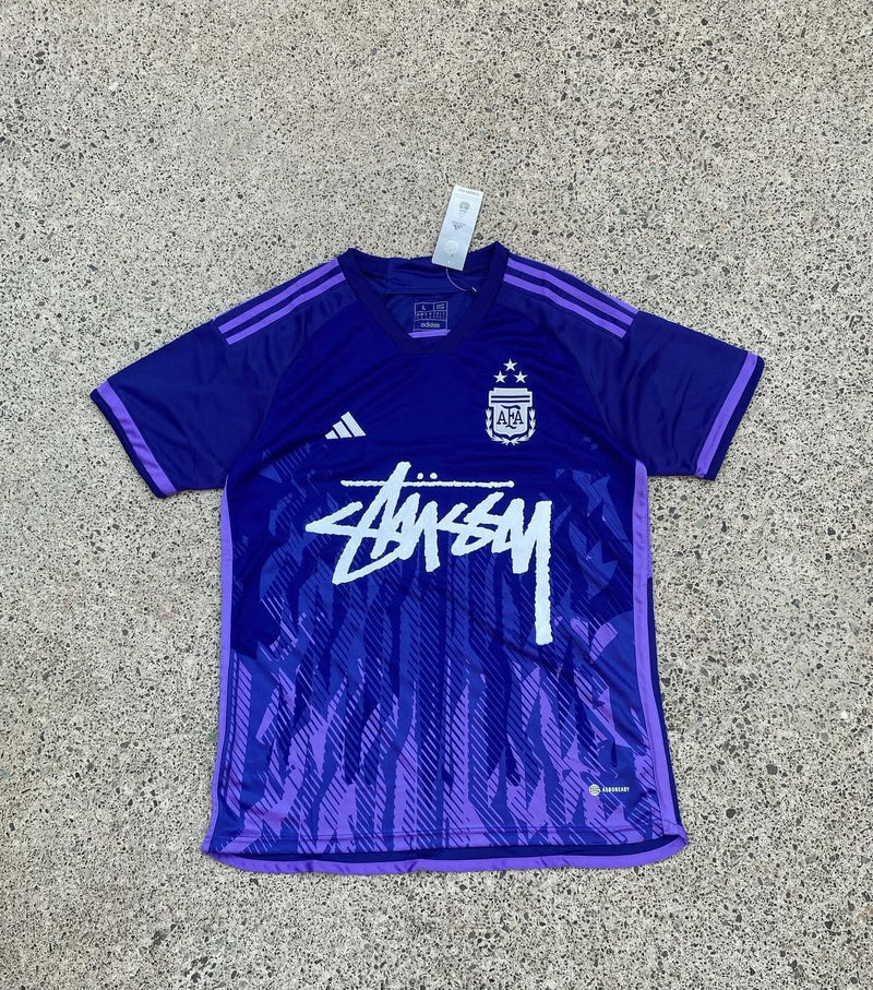 Stussy x Argentina Purple Limited Edition Football Shirt image 1