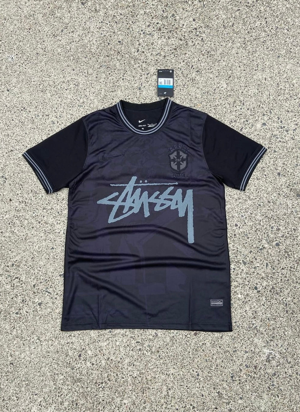 Stussy x Brazil Blackout Limited Edition Football Shirt image 1