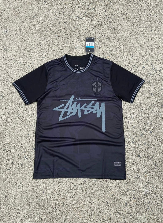 Stussy x Brazil Blackout Limited Edition Football Shirt image 1