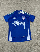 Stussy x Italy Blue Limited Edition Football Shirt image 1